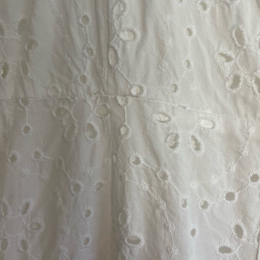 Alexis X Target Women's White Eyelet Lace Button Front Mini Dress - Picture 7 of 12